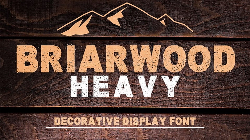 Briarwood Heavy: A Bold and Grungy Sans Serif Font