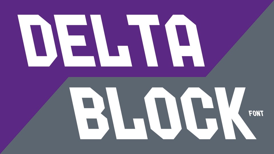 Delta Block: The Bold Typeface for Sports and Competition