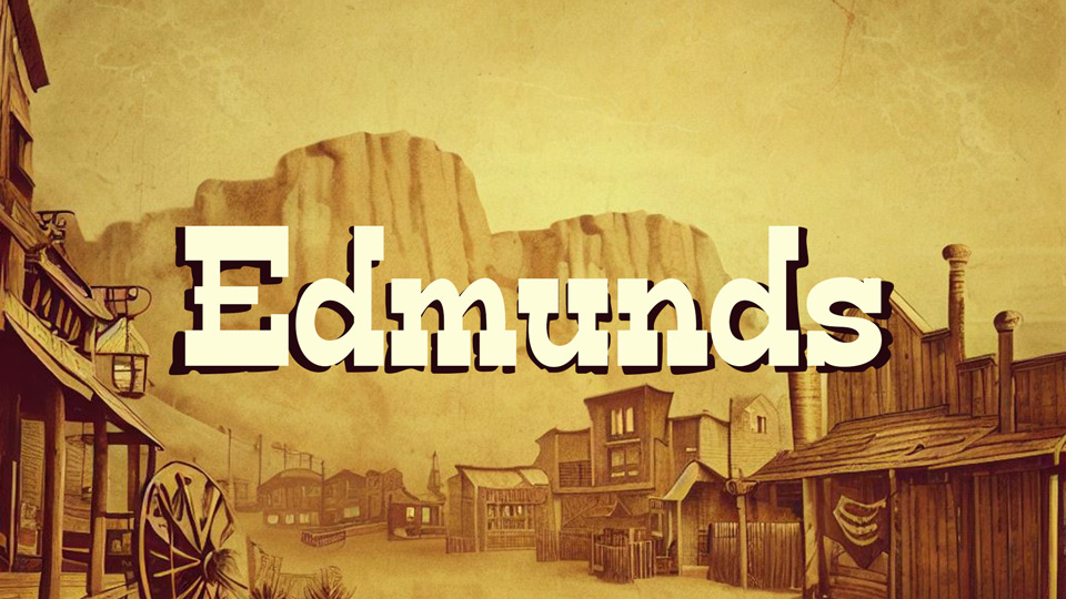 Edmunds Font: A Playful Slab Serif with Western Charm