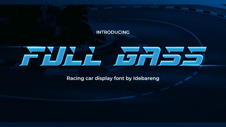 Full Gass: The Ultimate Racing Car Display Font