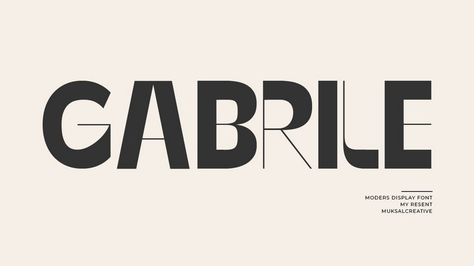 Gabriele: A Modern Display Font
