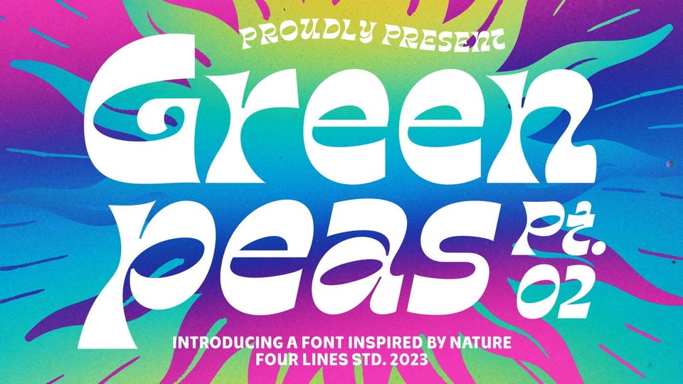 Green Peas Pt.02: A Groovy Retro Font for Designs
