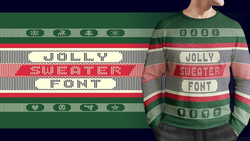 Jolly Sweater: A Festive Font Inspired by Knitted Christmas Patterns