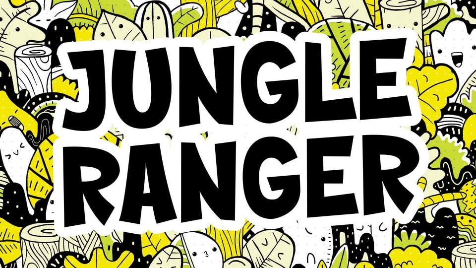 Jungle Ranger: The Ultimate Cartoon Font for Captivating Designs