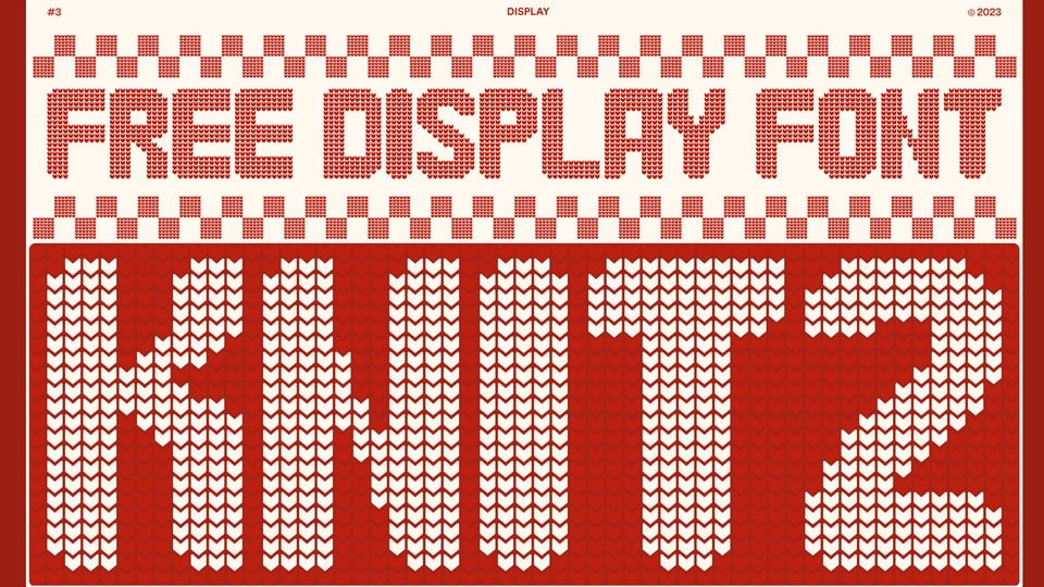 Knit2: A Display Font Inspired by Beloved Objects