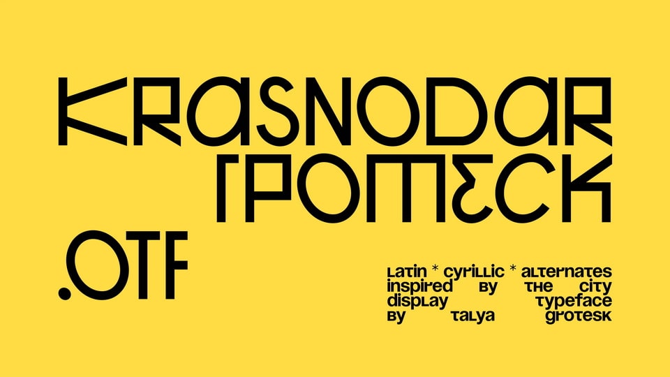 Krasnodar Grotesk: An Experimental Typeface Inspired by Krasnodar's Spirit