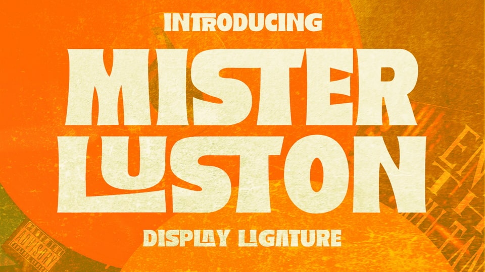 Mister Luston: A Bold and Retro Display Font
