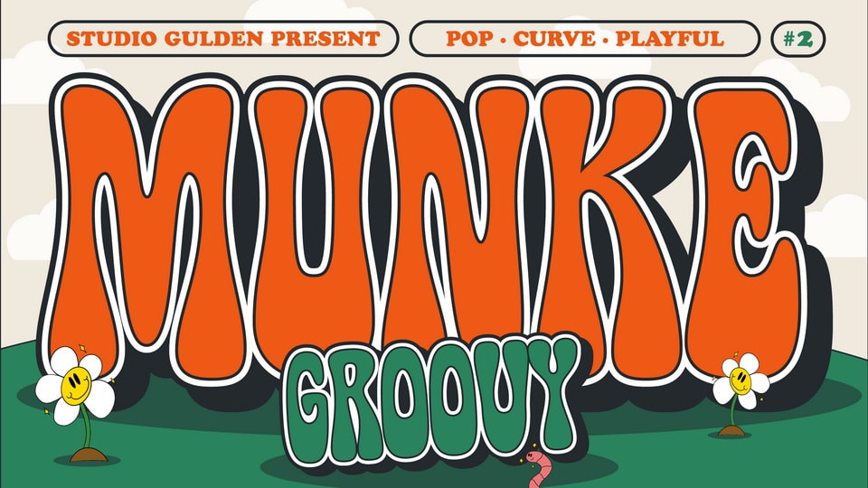 SG Munke: A Groovy Display Font for Vintage and Modern Designs
