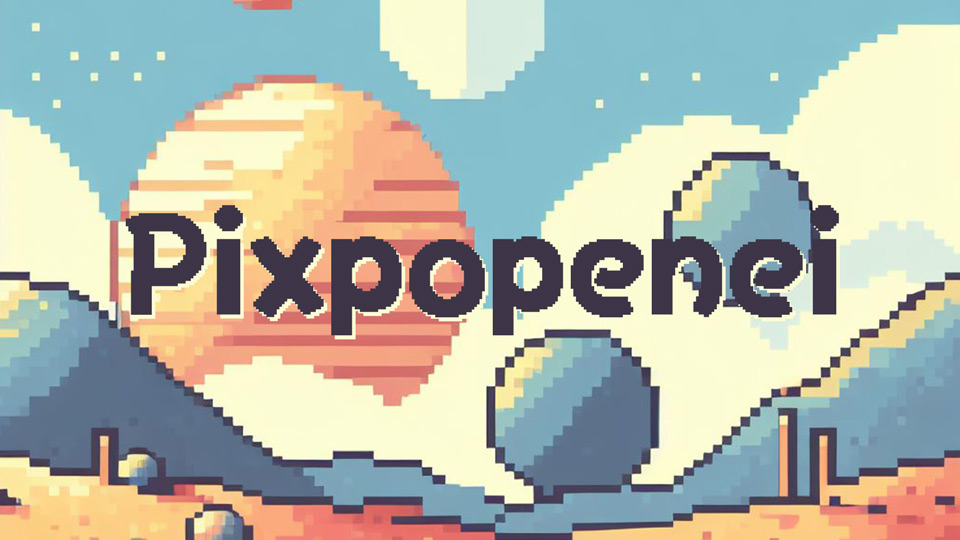 Pixpopenei: A Playful Pixel Font for Enchanting Designs