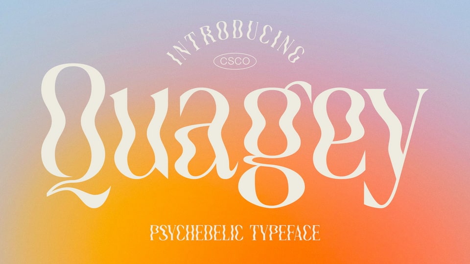 Quagey: A Psychedelic Typeface for Eye-Catching Designs