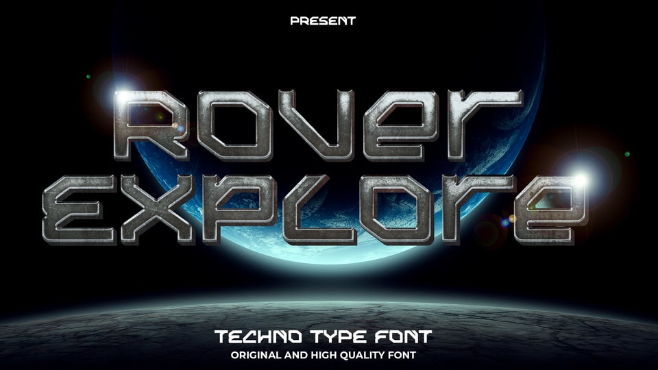 ROVER EXPLORE – The Ultimate Techno Type Display Font for Your Next Project!