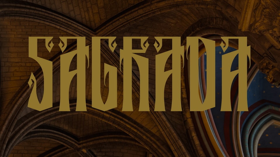 Sagrada Font: Where Gothic Architecture Meets Cyrillic Lettering