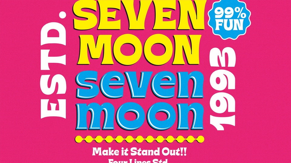 Seven Moon: A Retro-Inspired Display Font
