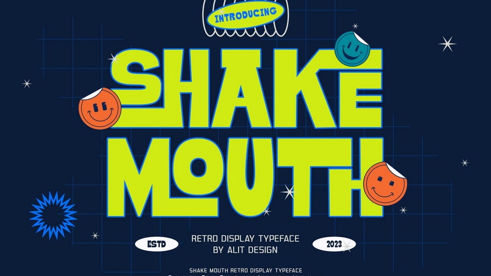 Shake Mouth: A Stunning Retro-Style Sans Serif Display Font