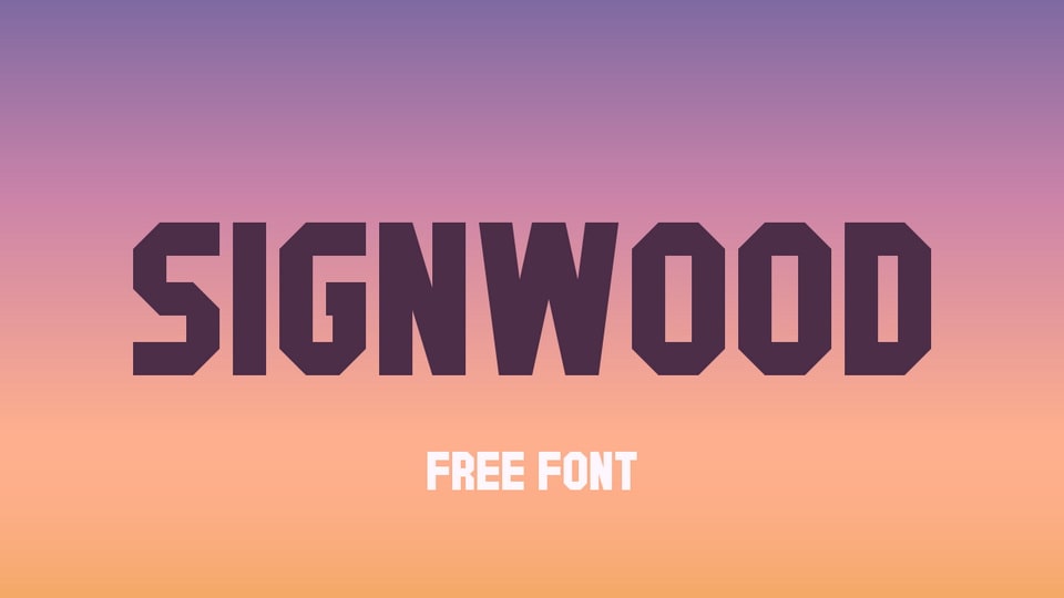 Signwood: A Bold College-Style Display Font