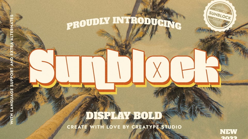 Sunblock: A Groovy and Retro Display Typeface