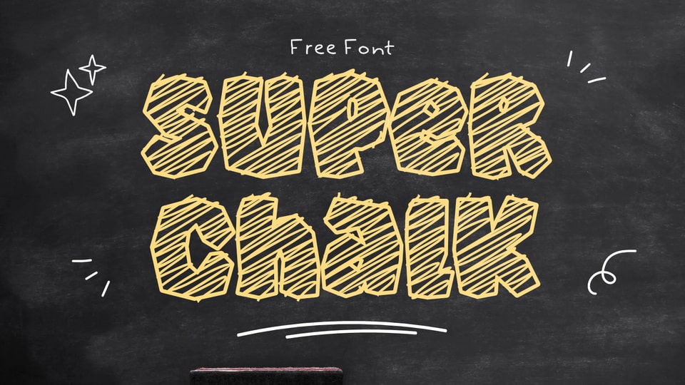 Super Chalk: A Playful Hand-Drawn Font for Creative Projects