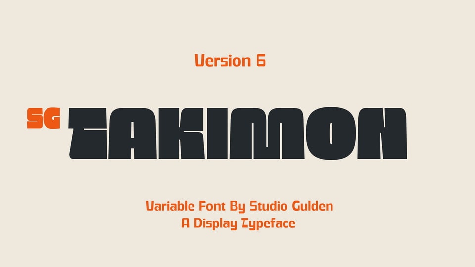 SG-TAKIMON: A Playful Variable Weight Display Typeface
