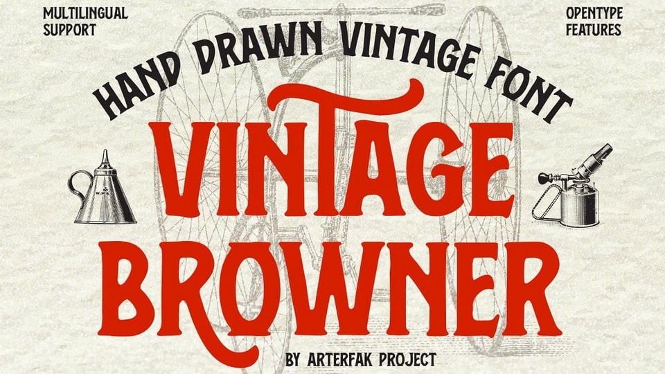 Vintage Browner: A Timeless Typeface for Classic Designs