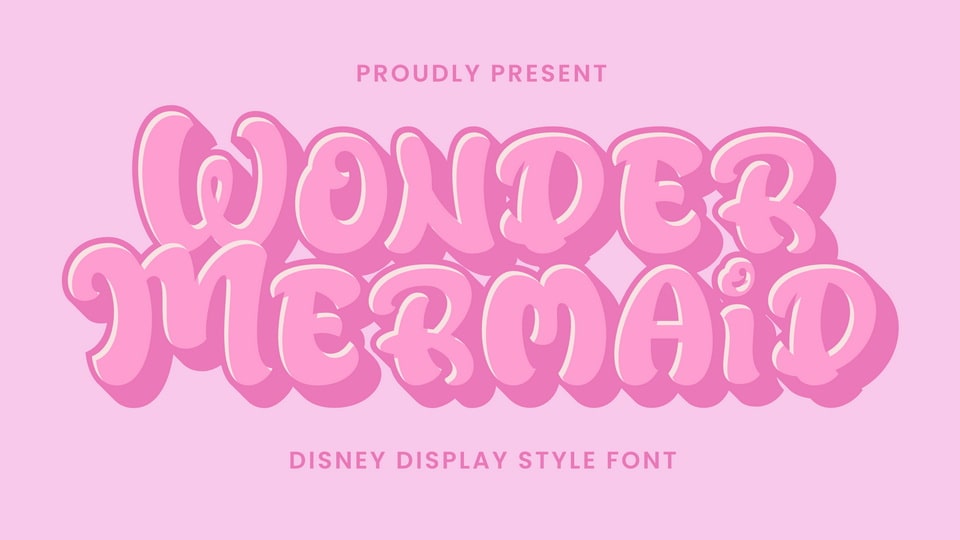 Wonder Mermaid: A Magical Display Font Inspired by Disney