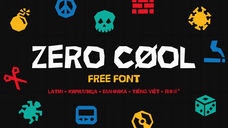 Zero Cool: A Playful and Bold Display Typeface