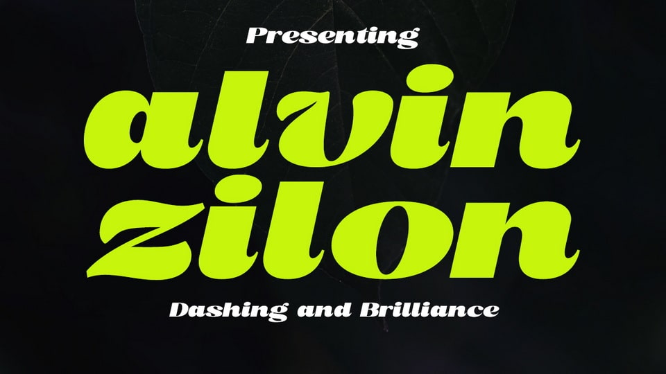 Alvin Zilon: A Fancy and Elegant Display Font