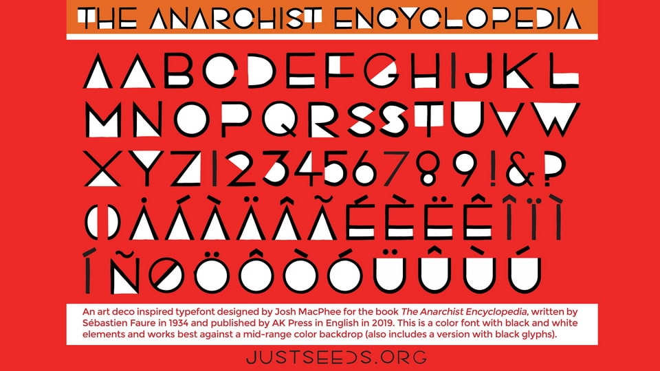 The Anarchist Encyclopedia: A Striking Art Deco Font