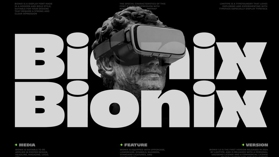 Bionix: A Bold and Modern Sans Display Font