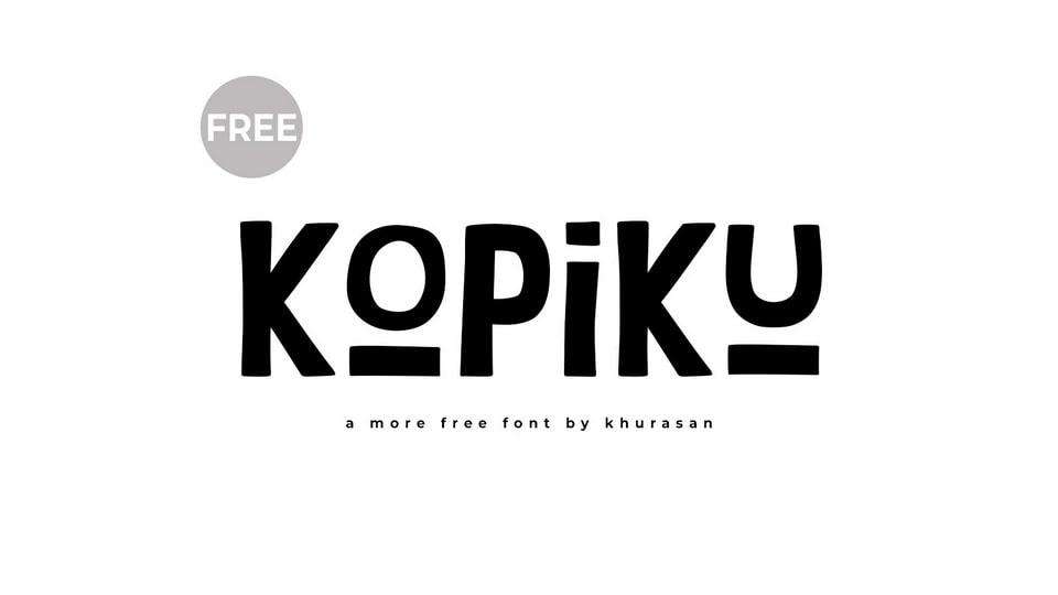 Kopiku: A Bold and Playful Handcrafted Font