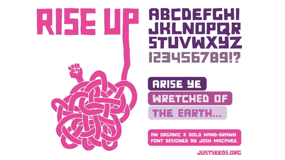Rise Up: An Organic and Bold Hand Drawn Font