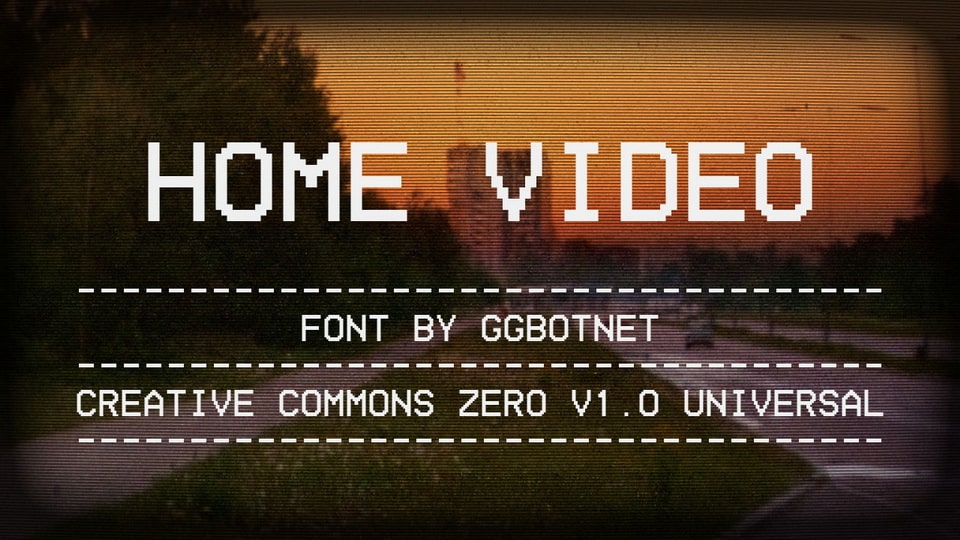 Home Video: A Retro Pixel Font Inspired by VHS Tapes