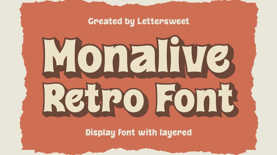 Monalive: A Retro Display Font Bursting with Energy