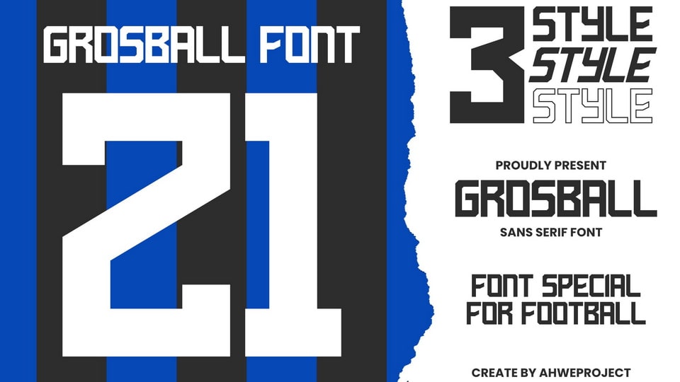 Grosball: The Bold Font for Sports Design