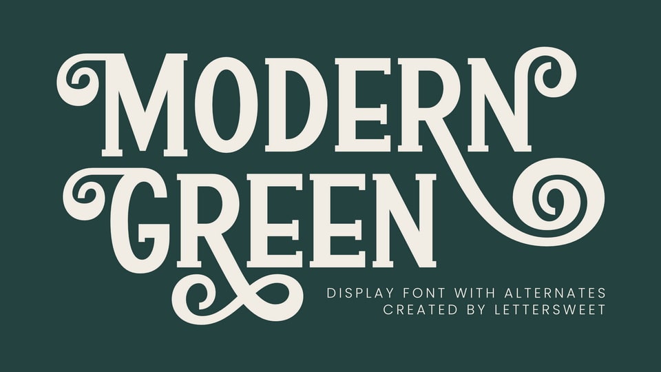 Modern Green: A Playful Serif Typeface