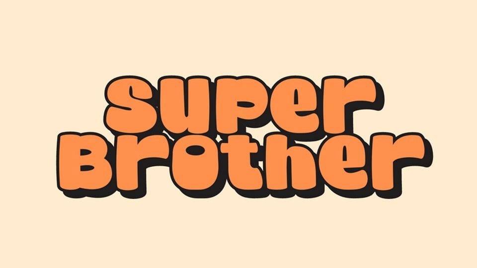 Super Brother: A Bold and Playful Cartoon Font