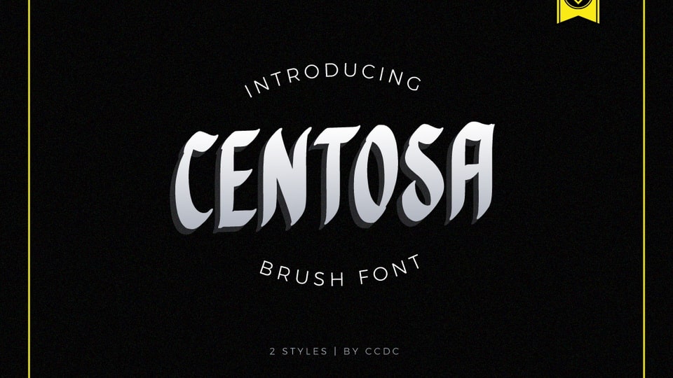 

Centosa - Traditional Brush Letterforms with Industrial Squared Lettering Style