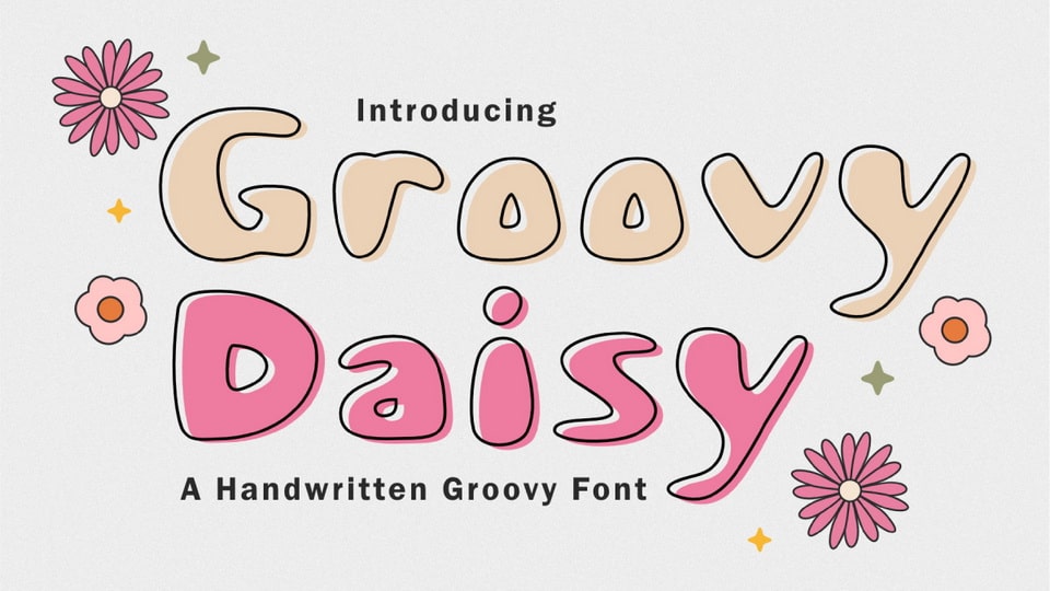  

Groovy Daisy: A Super Fun and Playful Retro-Styled Font