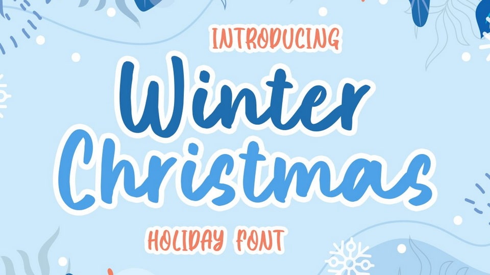 Winter Christmas a charming and playful handwritten font