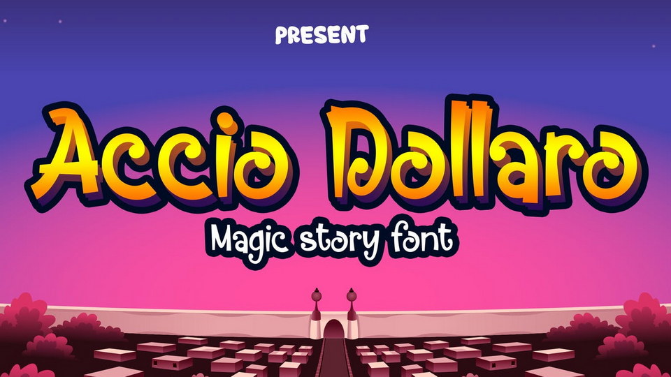  Accio Dollaro - a playful font inspired by the magical world of wizards
