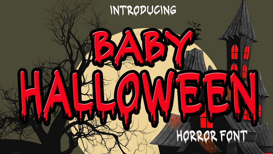  Baby Halloween: Eerie and Captivating Hand-Painted Font for Your October Festivities