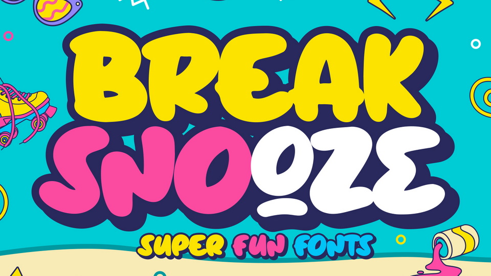Break Snooze: An Exuberant Font Ideal for School-related Ventures and Kids' Activities