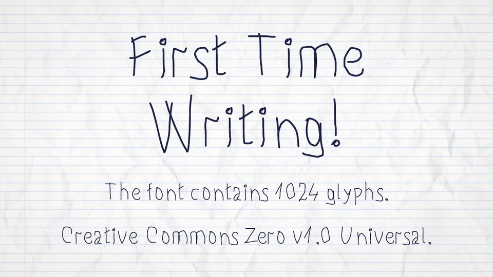  First Time Writing!: An Introductory Handwriting Style for Primary School Students
