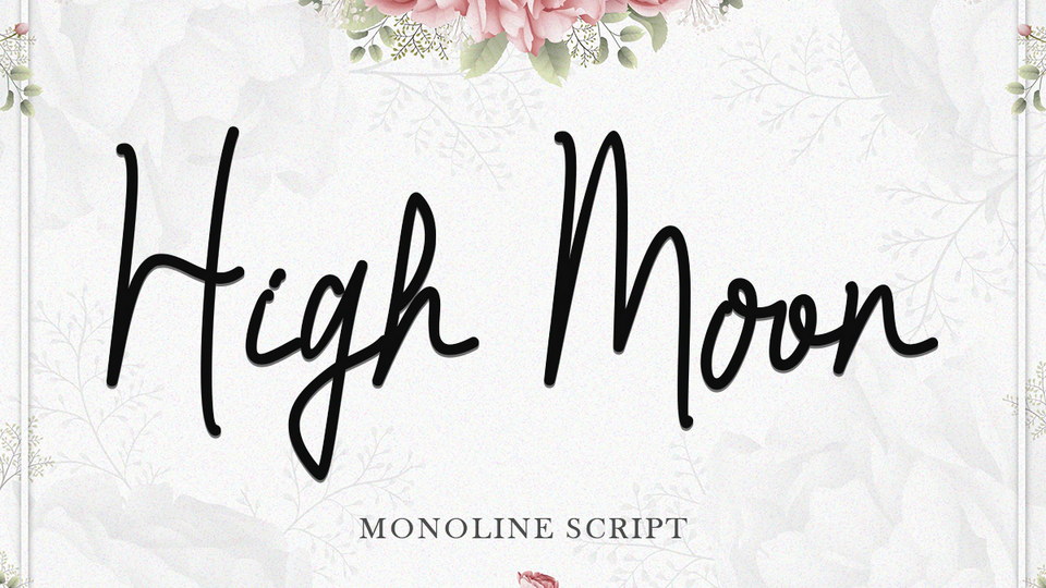 

High Moon: A One-of-a-Kind Monoline Script Font
