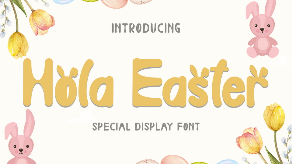  Hola Easter: A Charming Display Font with Adorable Rabbit Ears