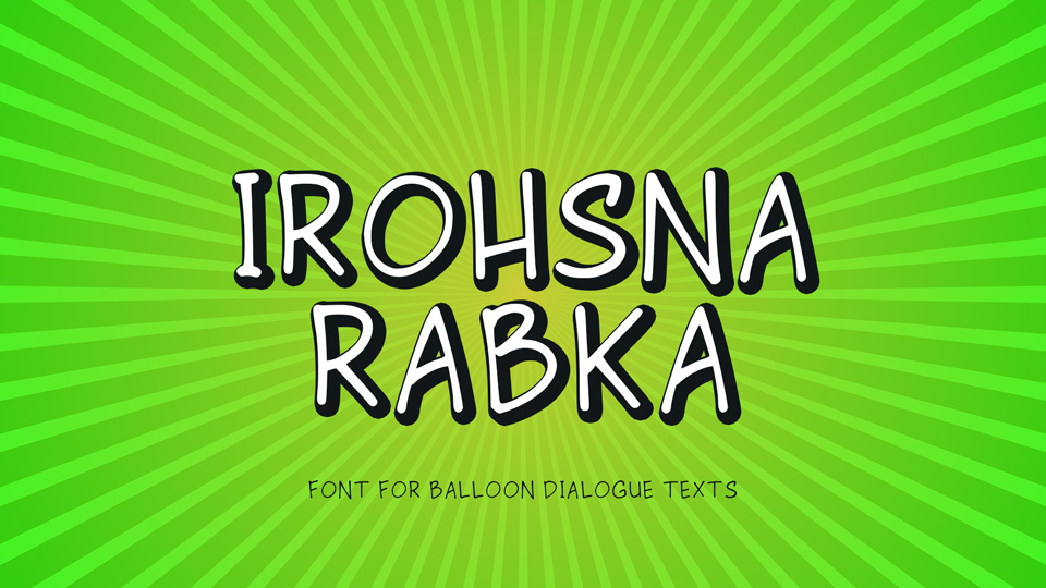 Irohsna Rabka: Perfect Handwritten Font for Comic Book Dialogue Balloons