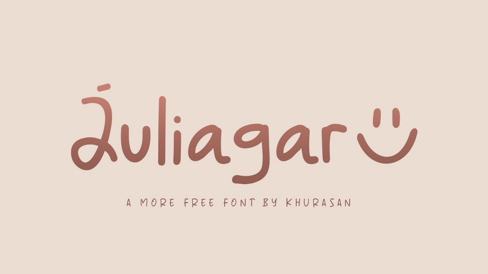 

Juliagar: An Organic and Friendly Handwritten Font