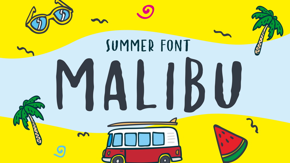 

Malibu: The Perfect Typeface to Capture the Feeling of Summertime Fun