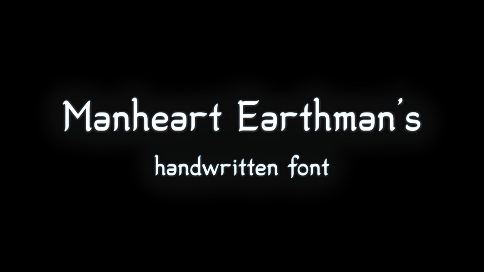 Manheart Earthman's Handwritten Calligraphic Font: A Fusion of Eastern and Western Aesthetics
