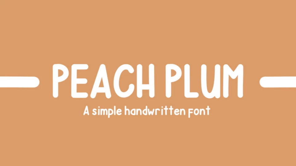 

Peach Plum: A Unique Handwritten Font to Add a Personal Touch to Any Project