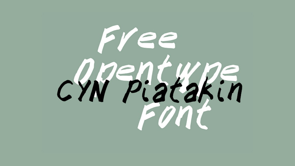 

CYN Piatakin - Hand-Lettered Brush Font